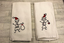 Load image into Gallery viewer, RITZ Christmas Stick People Towels - Used