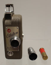 Load image into Gallery viewer, DeJur Citation 8mm Wind Up Movie Camera with Leather Case &amp; Extra Lense
