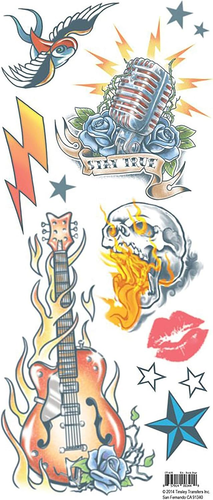Sold Out Souls Rock Star Temporary Tattoo Kit - New