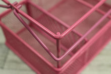 Load image into Gallery viewer, Pink Metal Mesh Organizer - Used