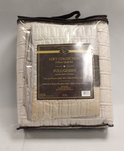 Loft Collection 3 Piece Quilt Set - Charlot - Full/Queen - New