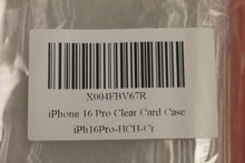 Load image into Gallery viewer, Wuwedo for iPhone 16 Clear Card Case - New