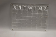 Load image into Gallery viewer, Clear Acrylic Dry Erase Magnetic Weekly Planner - 15 3/4&quot; x 12&quot; - Used