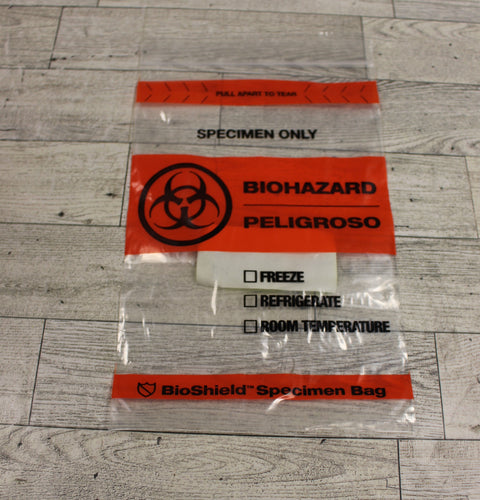 BioShield Biohazard Ziploc Specimen Bag - 6