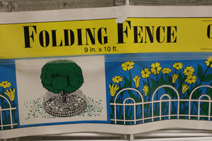 White Round Folding Garden Fence - 9 in x 10 ft - New
