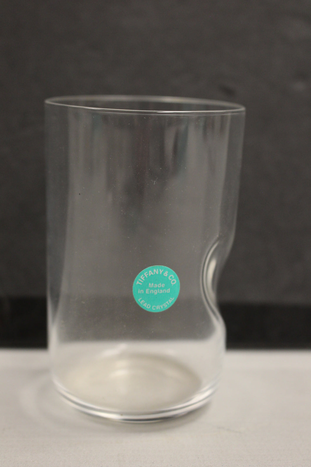 Tiffany & Co Lead Crystal Elsa Peretti Thumbprint Juice Glass with Original Box