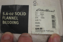 Load image into Gallery viewer, Eddie Bauer 5.4 oz Solid Flannel Comforter Cover - Pearl - Twin - Used