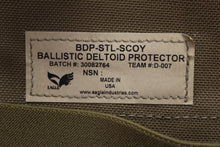 Load image into Gallery viewer, Pair of Eagle Industries Ballistic Deltoid Protectors with Soft Inserts - Coyote