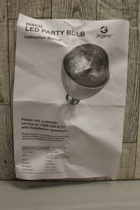 Smart Gear Rotating Disco LED Party Bulb Set - Set of 2 bulbs - New