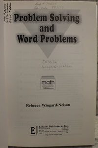 Problem Solving and Word Problems - Rebecca Wingard-Nelson