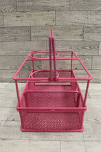 Load image into Gallery viewer, Pink Metal Mesh Organizer - Used