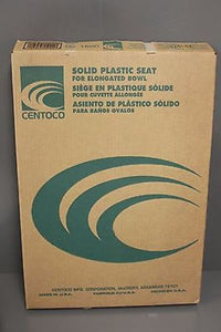 Centoco Solid Plastic Toilet Seat for Elongated Bowl - White - 1600 - New