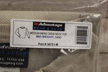 Load image into Gallery viewer, Advantage Wear &amp; Gear Mid Weight Thermal Crew Neck Shirt - Medium - Coyote -Used