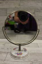Load image into Gallery viewer, Vintage Porcelain Base Double Sided Magnifying Make Up Mirror - Used