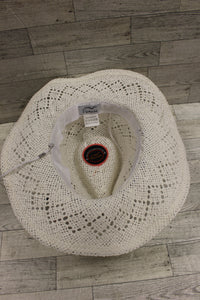 Vanmuss Straw Cowboy Hat with Teal Beads - New
