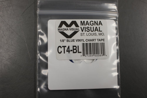 Magna Visual CT4-BL Blue Vinyl Chart Tape - 1/8