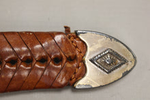 Load image into Gallery viewer, Leather Western Concho/Braided Belt - 35 " long - 66706 - Used