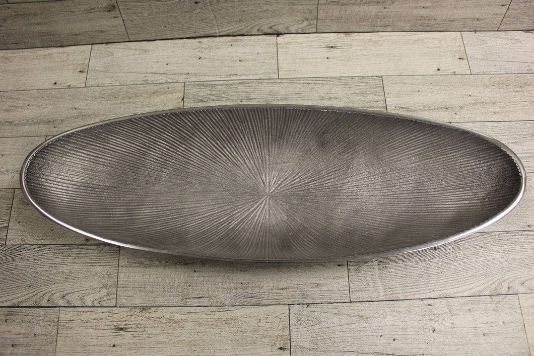Modern Metal Simply Designz Oval Serving Bowl Tray Centerpiece - Used