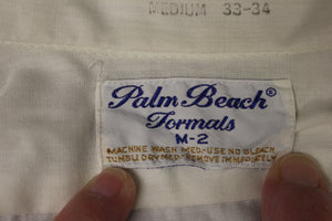 Men's Palm Beach Formals M-2 Dress Shirt - Medium/33-34 - White - Used