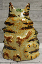 Load image into Gallery viewer, Glazed Cat Figure Redware TerraCotta Portugal by Molde Kitty - Used