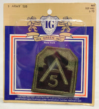 Load image into Gallery viewer, Vintage 1980s IRA Green 5th Army Subdued Patch - Sew On - New