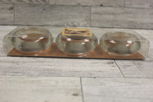 Load image into Gallery viewer, Set of 3 Round Vanilla Gingerbread Scented Tealight Candles in Glass Holders-New