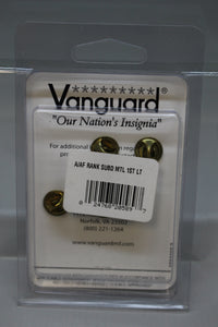 Vanguard US AF Air Force 1st Lieutenant Subdued Rank Pin Set - New