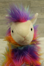 Load image into Gallery viewer, Russ/Kelly Toy Fluffy Plush Rainbow Llama - Used