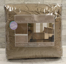 Load image into Gallery viewer, Morgan 4 Pc. Embossed Microfiber Comforter Set - Queen - Zebra Birch - New