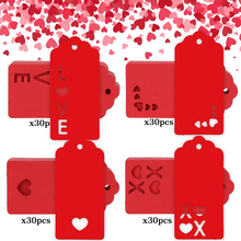 Load image into Gallery viewer, Whaline 120Pcs Valentine Paper Gift Tags - Heart Love XOXO -Wedding Crafts Party