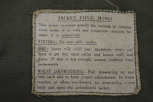 Load image into Gallery viewer, Vintage US Military M-1943 Field Jacket - Size 40R - Used