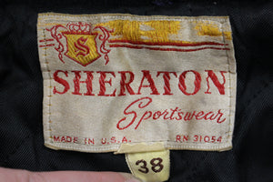 US Navy Sheraton Sportswear Men's Enlisted Black Wool Pea Coat - Size: 38 -Used