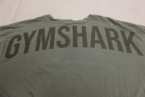 Gym Shark Short Sleeve Sage Green T-Shirt - Large - Used