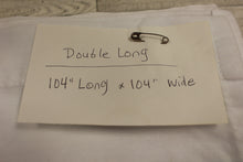 Load image into Gallery viewer, Vintage Double Long Flat White Sheet - 104&quot; x 104&quot; - Used