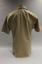 Load image into Gallery viewer, US Military Men's Tan Short Sleeve Shirt - Size: Medium Athletic - Khaki - Used