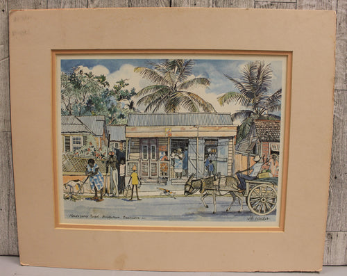 Hindsbury Road, Bridgetown, Barbados, WI By Jill Walker Print
