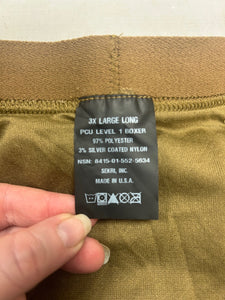 US Army Sekri PCU Level 1 Boxer Underwear - 3XLarge Long - 8415-01-552-5634 -New