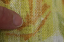 Load image into Gallery viewer, Vintage Yellow &amp; White Gingham Blanket w/ Satin Trim - Yellow - 76" x 82" - Used