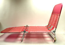 Load image into Gallery viewer, Vintage Folding Vinyl Jelly Tube Chaise Lounge Beach Chair - Multi-Position -New