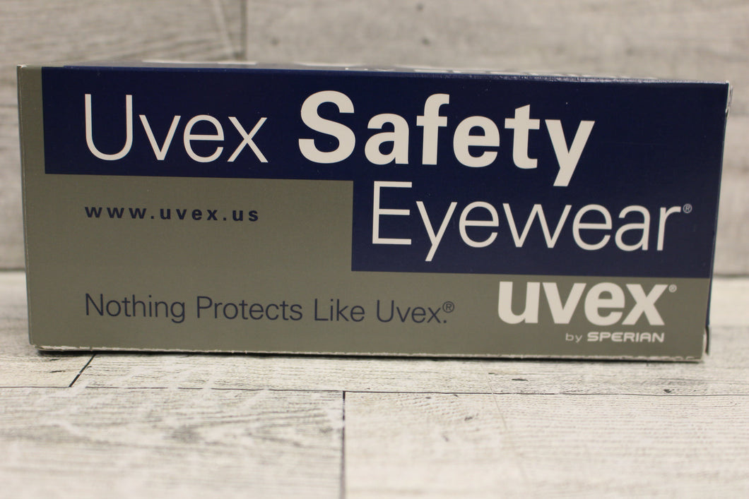 Uvex XC Genesis Safety Glasses W/ Black Frame & Gray Lens - S3301X - New