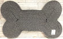 Load image into Gallery viewer, Top Paw Gray Fabric Bone Shaped Placemat - 22&quot; x 14&quot; - New