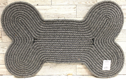 Top Paw Gray Fabric Bone Shaped Placemat - 22