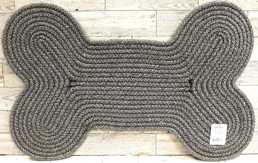 Top Paw Gray Fabric Bone Shaped Placemat - 22