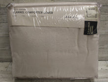 Load image into Gallery viewer, Eddie Bauer 5.4 oz Solid Flannel Comforter Cover - Pearl - Twin - Used
