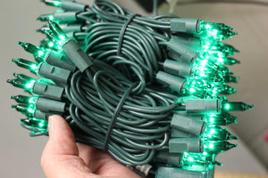 Home Accents Holiday 100 Green Incandescent Mini Lights - New