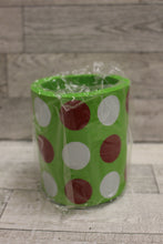 Load image into Gallery viewer, Christmas Polka Dot Can Coozie/Beverage Cooler - Lime Green - New