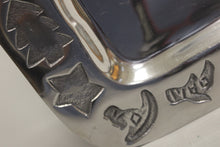 Load image into Gallery viewer, Mexican Pewter Christmas Serving Tray - 14" x 6" - Used