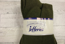 Load image into Gallery viewer, Jefferies Military Olive Green Socks - Size: 10-13 -Pack of 2 - New