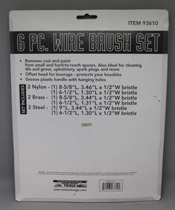 Harbor Freight 6 Pc. Wire Brush Set - New