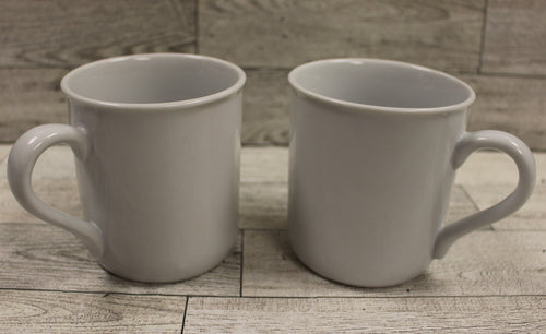 Vintage Restaurant White Coffee Mug - Set of 2 - Used